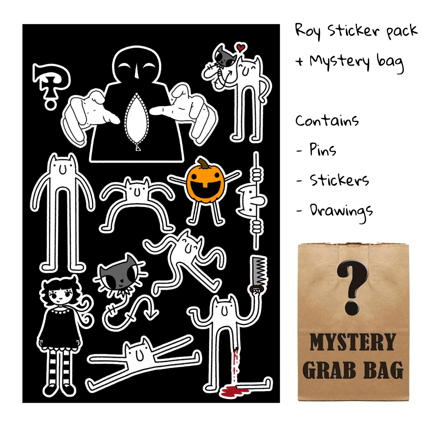 Roy Sticker pack ( + Mystery bag )