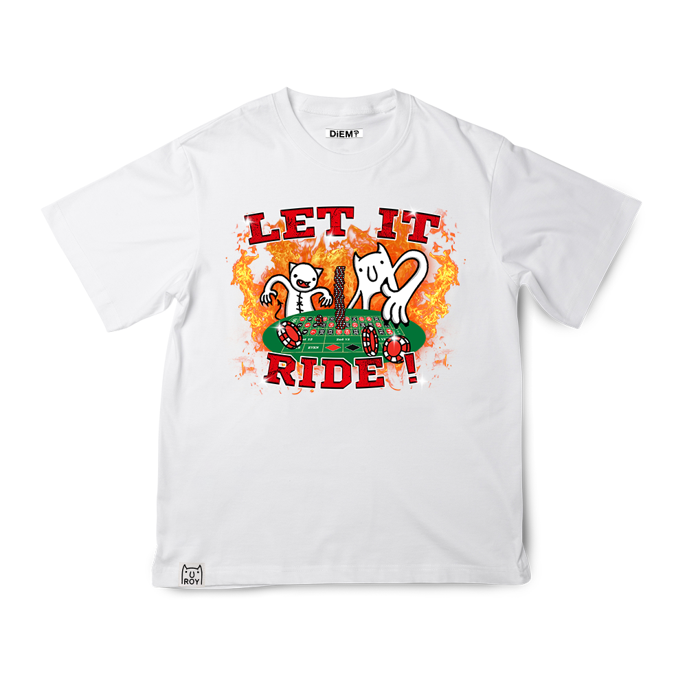 "LET IT RIDE" Rap T-shirt (White)