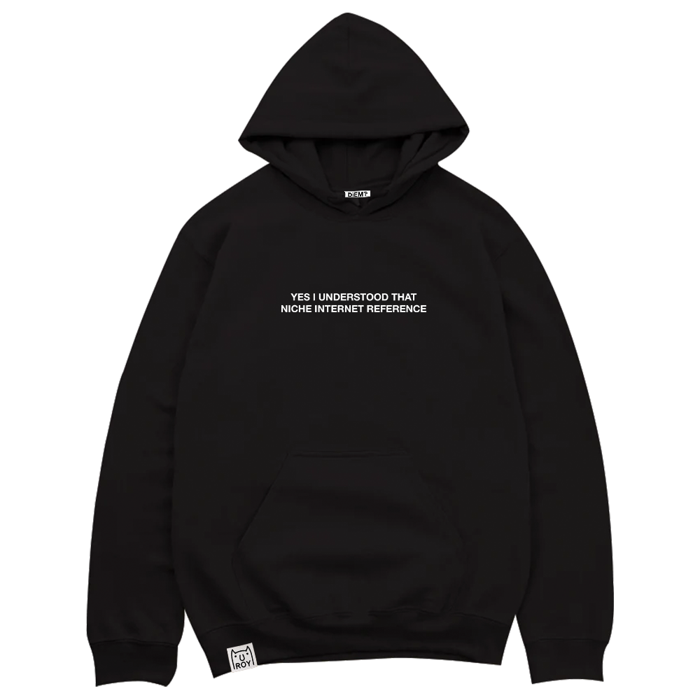 "Yes I understood that niche internet reference" Hoodie (Black)