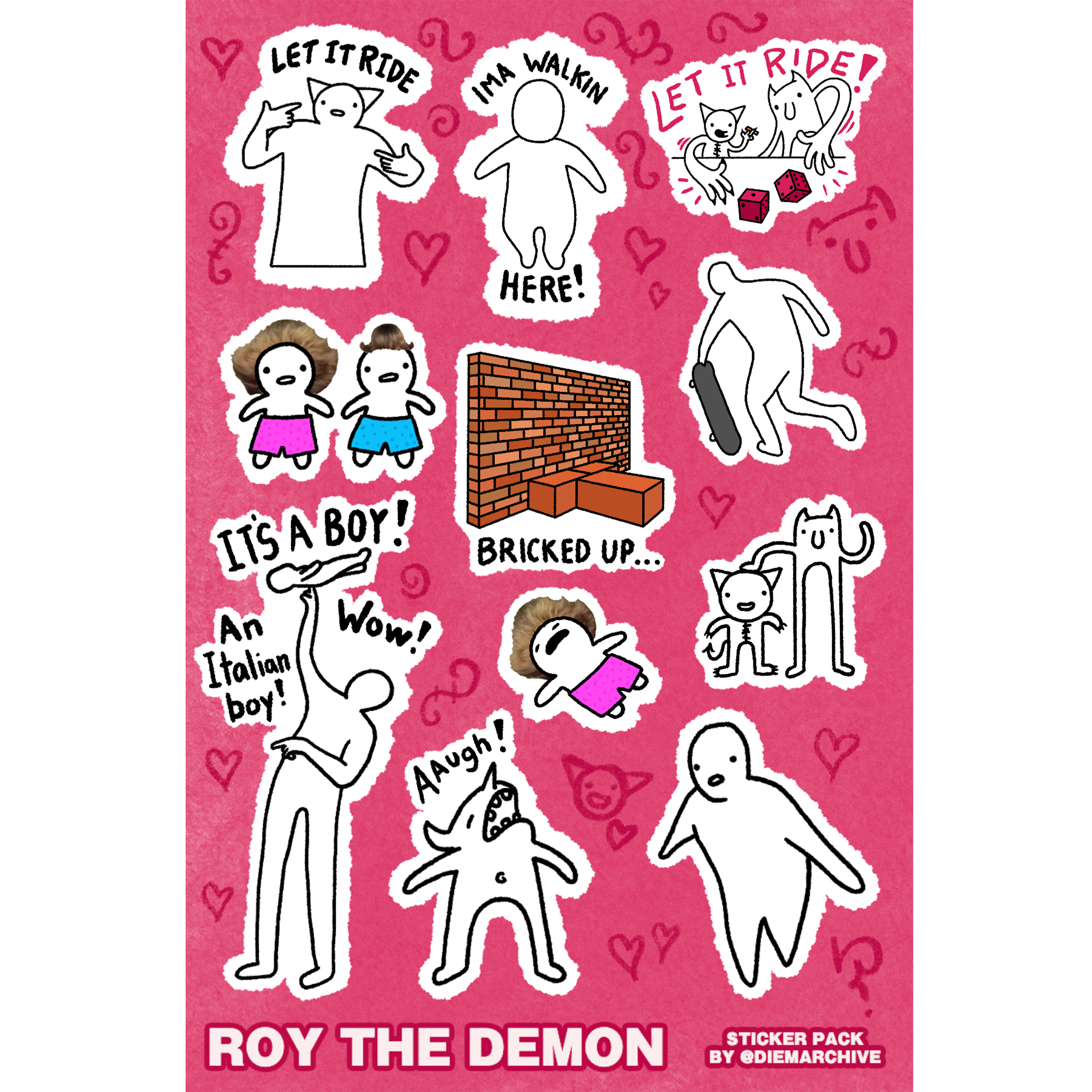 Roy Stickers ( LET IT RIDE )