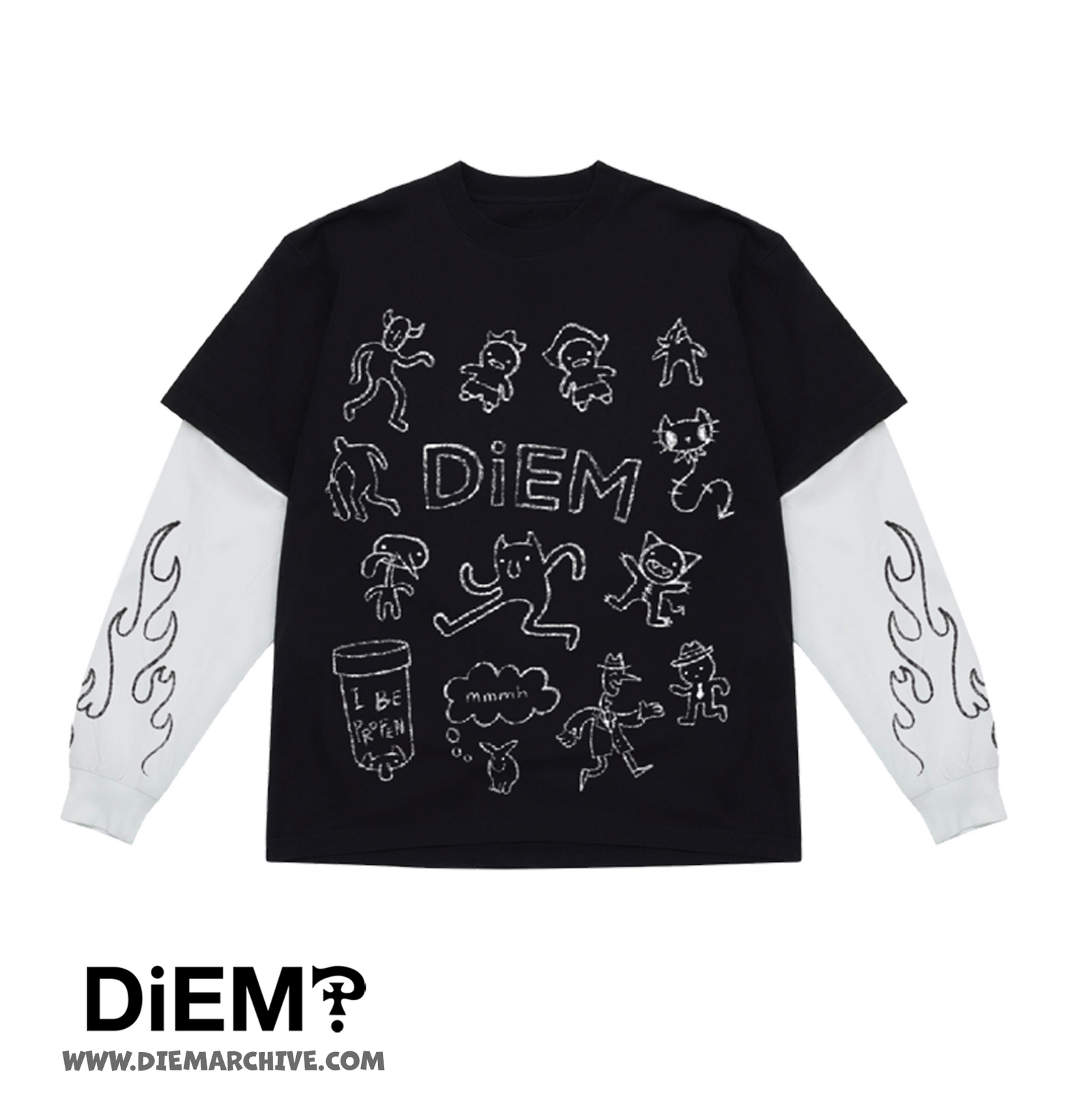 "DiEM" Long-Sleeve T-Shirt (Black)