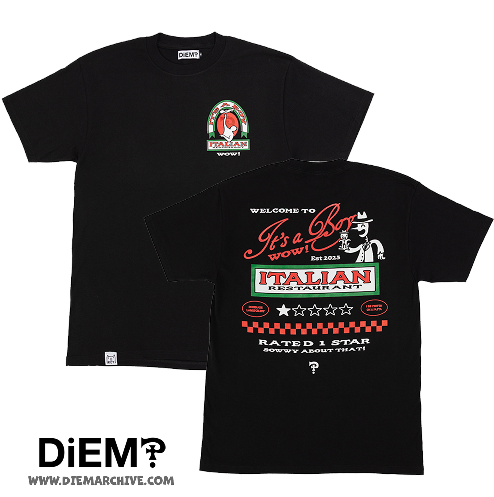 "Italian Restaurant" T-Shirt (Black)